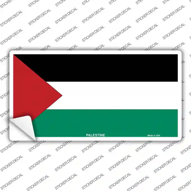 LP-4123s-S Palestine Country Flag Novelty Sticker Decal - Small