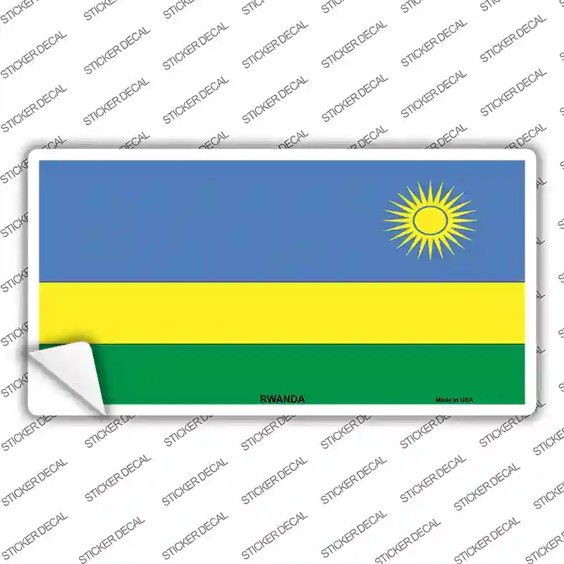 LP-4131s-XL Rwanda Flag Novelty Sticker Decal - Extra Large