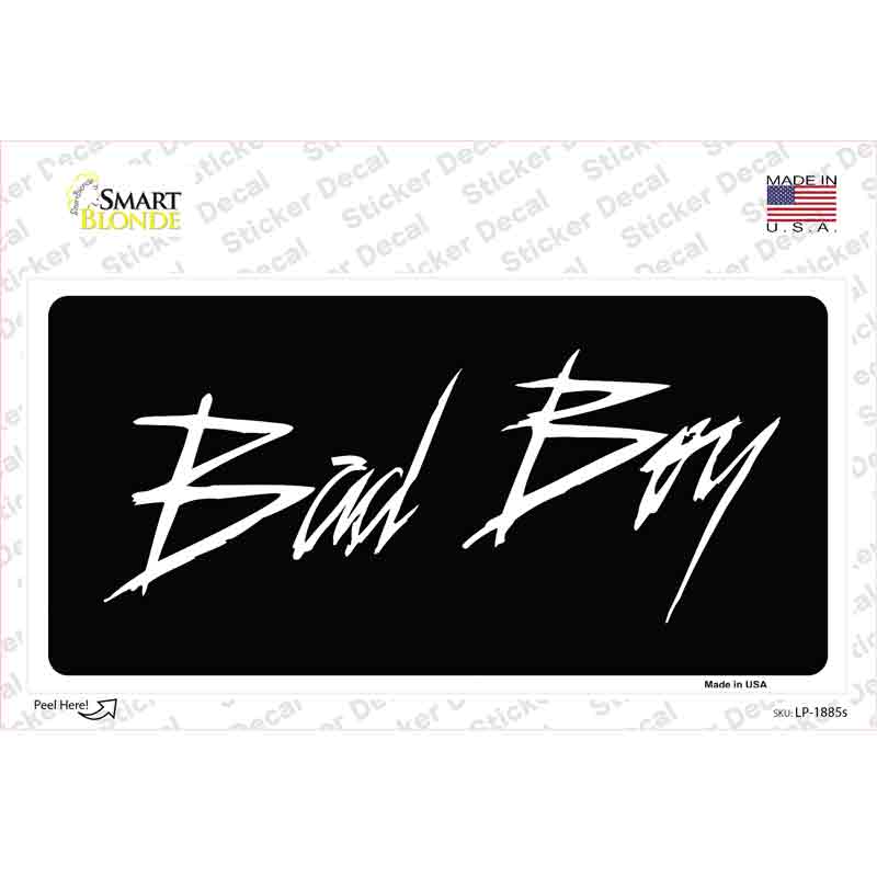 LP-1885s-M Bad Boy Black Novelty Sticker Decal - Medium