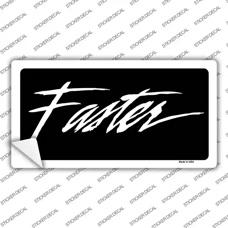LP-1895s-S Faster Novelty Sticker Decal - Small