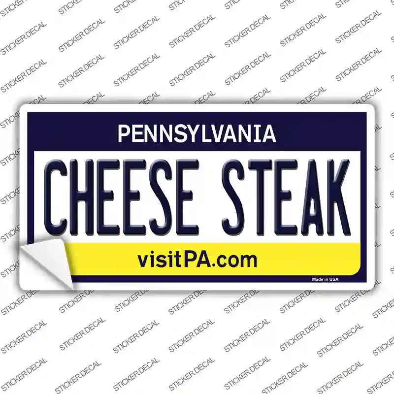 LP-6082s-XL Cheese Steak Pennsylvania State Novelty Sticker Decal - Extra Large