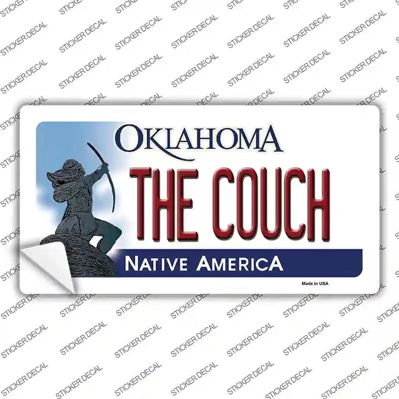 LP-6253s-S The Couch Oklahoma Novelty Sticker Decal - Small