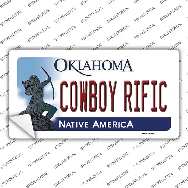 LP-6266s-XL Cowboy Rific Oklahoma Novelty Sticker Decal - Extra Large