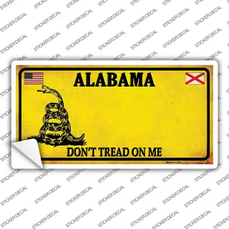 LP-8833s-S Alabama Dont Tread on Me Novelty Sticker Decal - Small