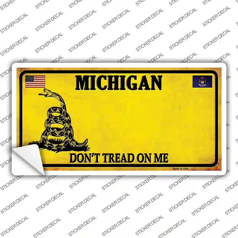 LP-8854s-S Michigan Dont Tread on Me Novelty Sticker Decal - Small