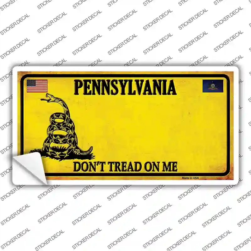 LP-8870s-S Pennsylvania Dont Tread on Me Novelty Sticker Decal - Small