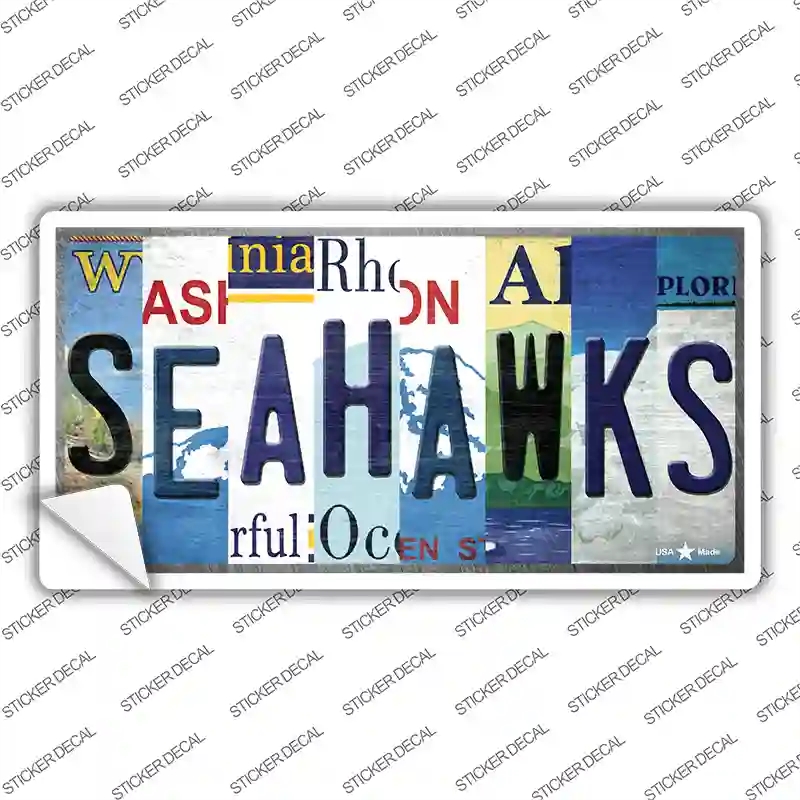 LP-13176s-XL Seahawks Strip Art Novelty Sticker Decal - Extra Large