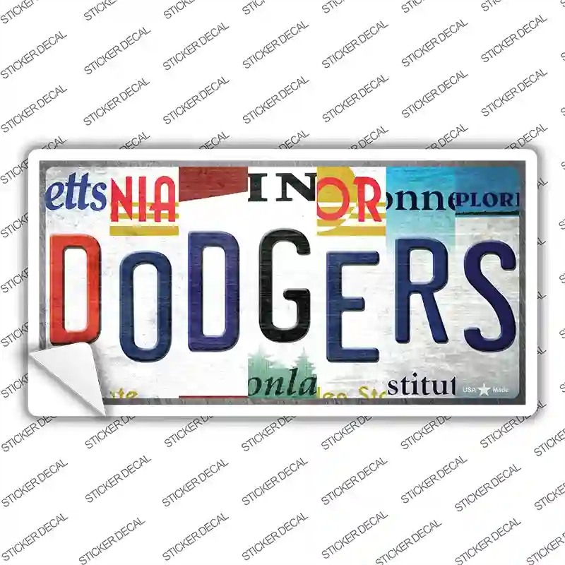 LP-13196s-XL Dodgers Strip Art Novelty Sticker Decal - Extra Large