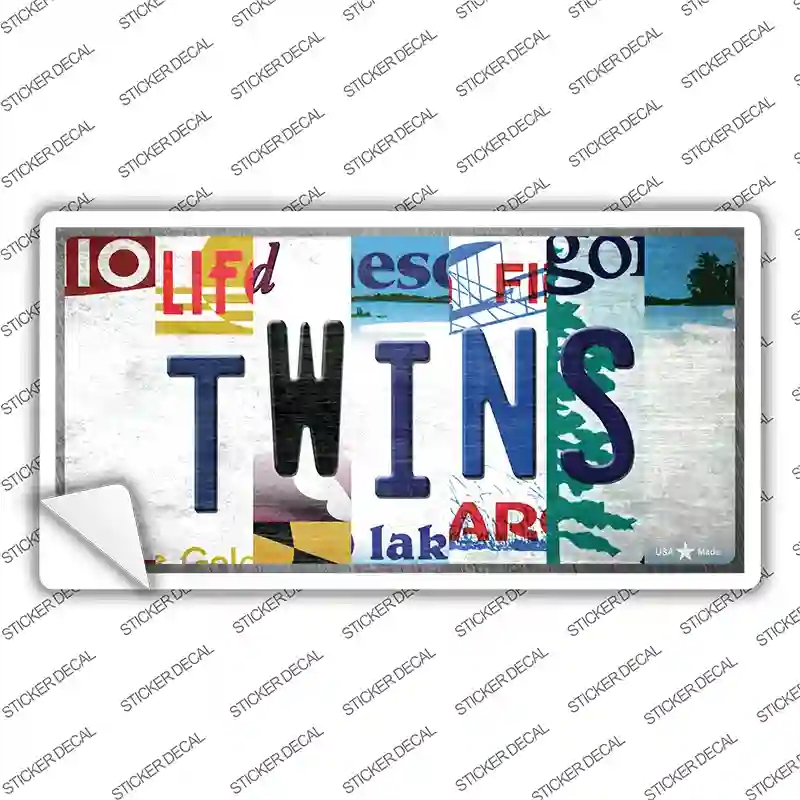 LP-13198s-XL Twins Strip Art Novelty Sticker Decal - Extra Large