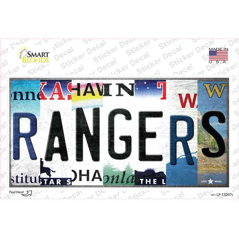 LP-13207s-M Rangers Strip Art Novelty Sticker Decal - Medium