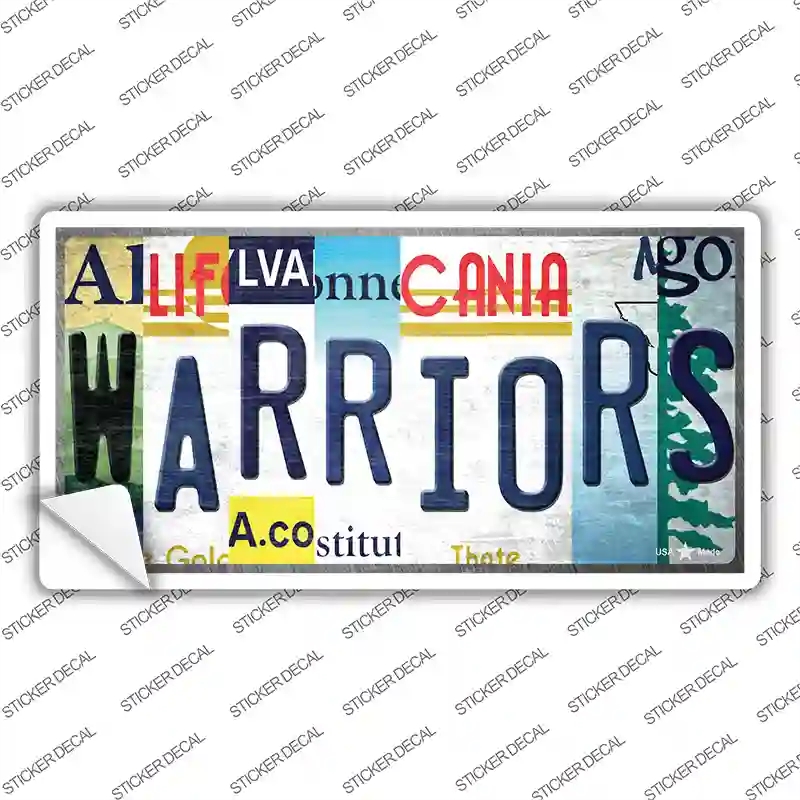 LP-13220s-L Warriors Strip Art Novelty Sticker Decal - Large