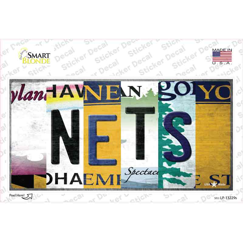 LP-13229s-M Nets Strip Art Novelty Sticker Decal - Medium