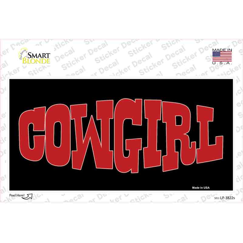 LP-3822s-M Cowgirl Novelty Sticker Decal - Medium