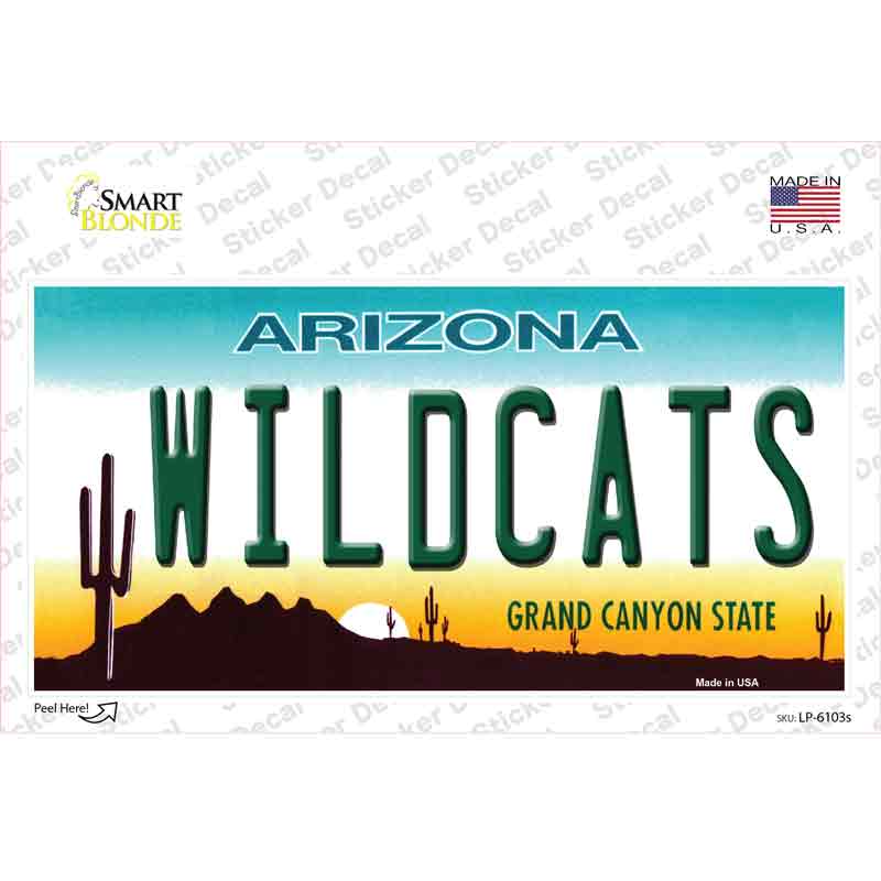 LP-6103s-M Wildcats Arizona Novelty Sticker Decal - Medium