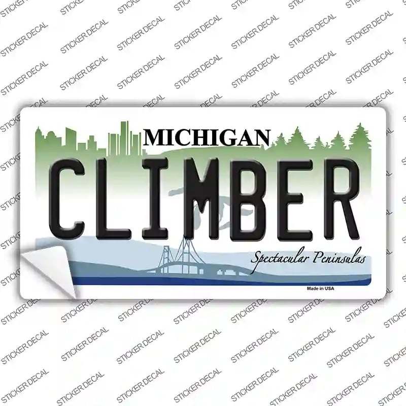 LP-6131s-L Climber Michigan Novelty Sticker Decal - Large