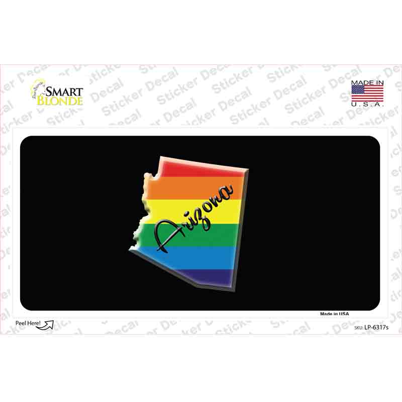 LP-6317s-M Arizona Rainbow Novelty Sticker Decal - Medium