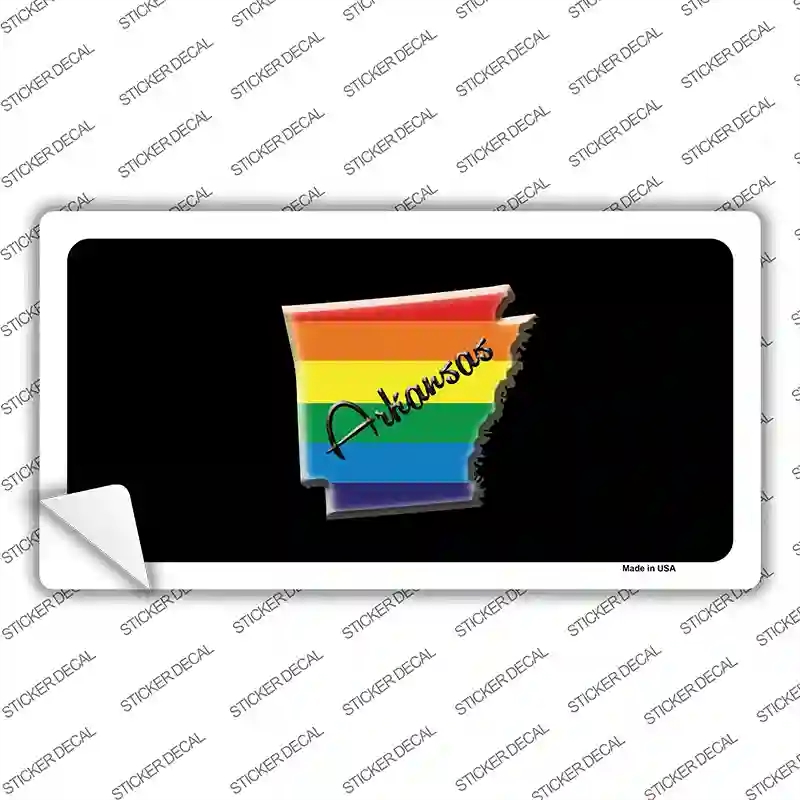 LP-6318s-L Arkansas Rainbow Novelty Sticker Decal - Large