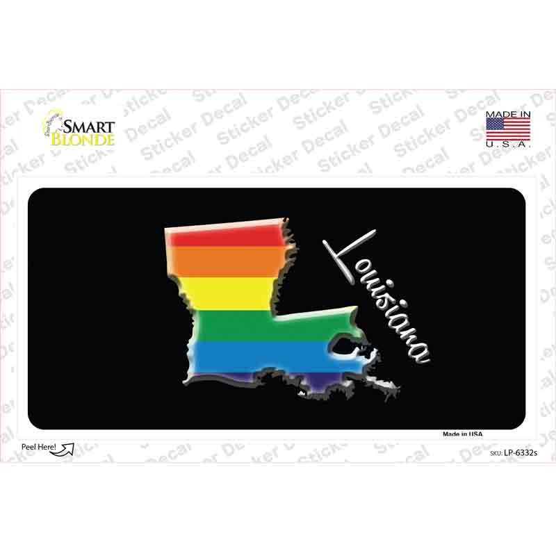 LP-6332s-M Louisiana Rainbow Novelty Sticker Decal - Medium