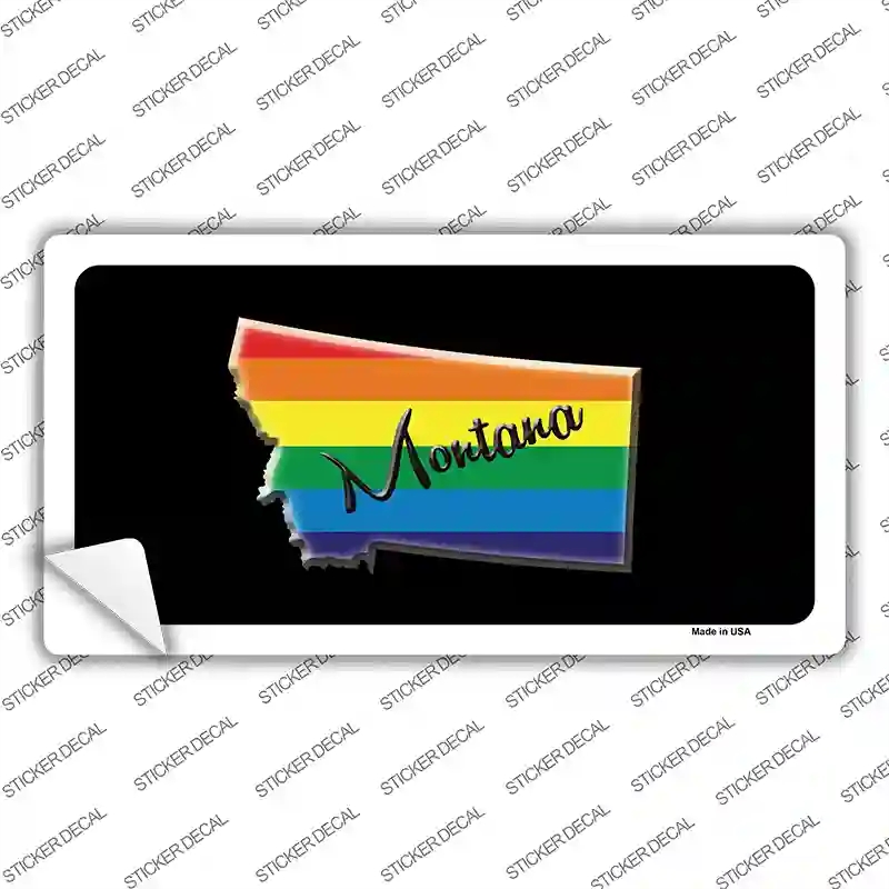 LP-6340s-L Montana Rainbow Novelty Sticker Decal - Large