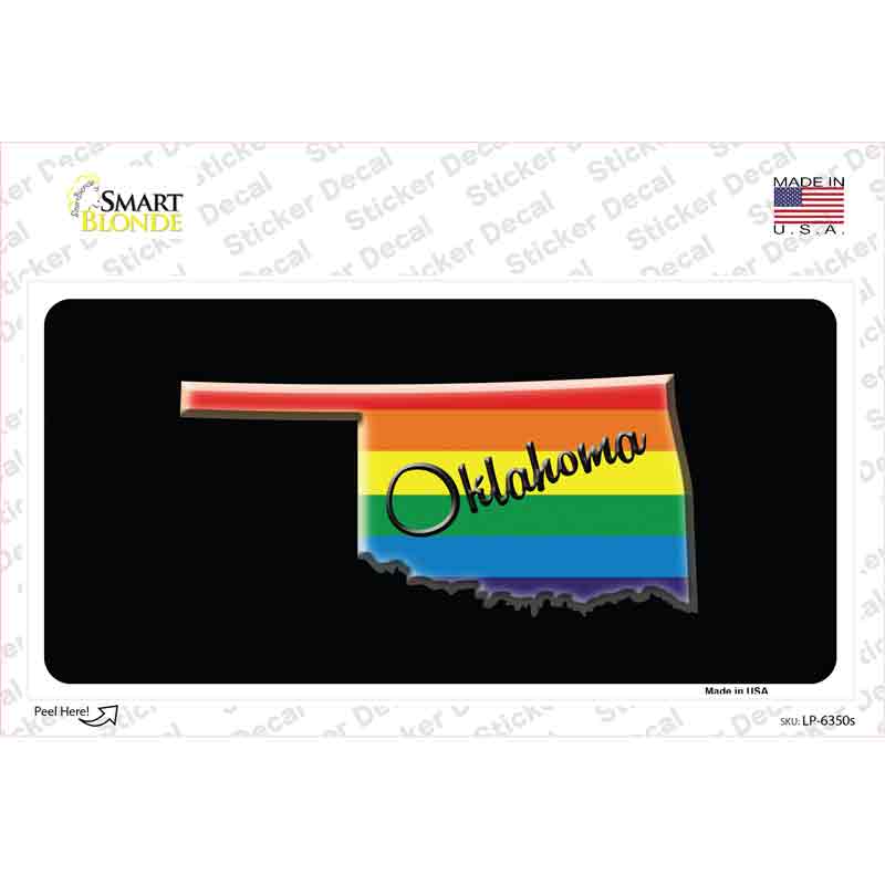 LP-6350s-M Oklahoma Rainbow Novelty Sticker Decal - Medium