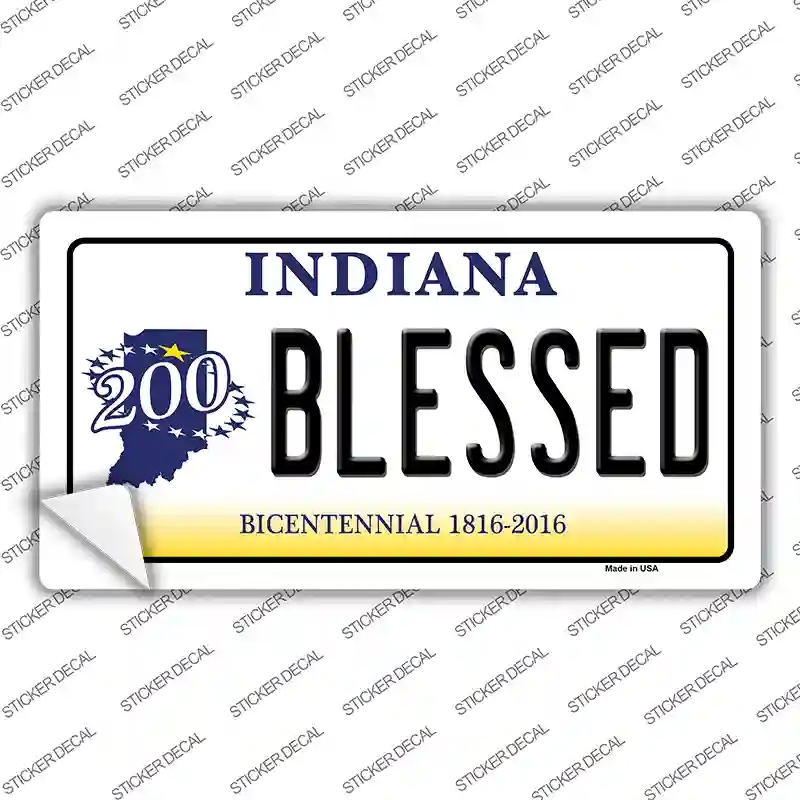 LP-6385s-S Blessed Indiana Novelty Sticker Decal - Small