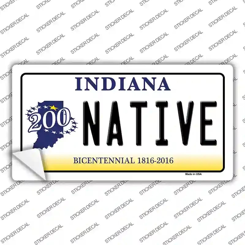LP-6392s-L Native Indiana Novelty Sticker Decal - Large