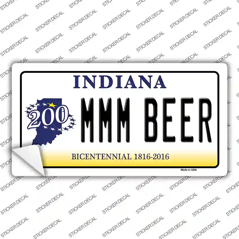 LP-6407s-S MMM Beer Indiana Novelty Sticker Decal - Small