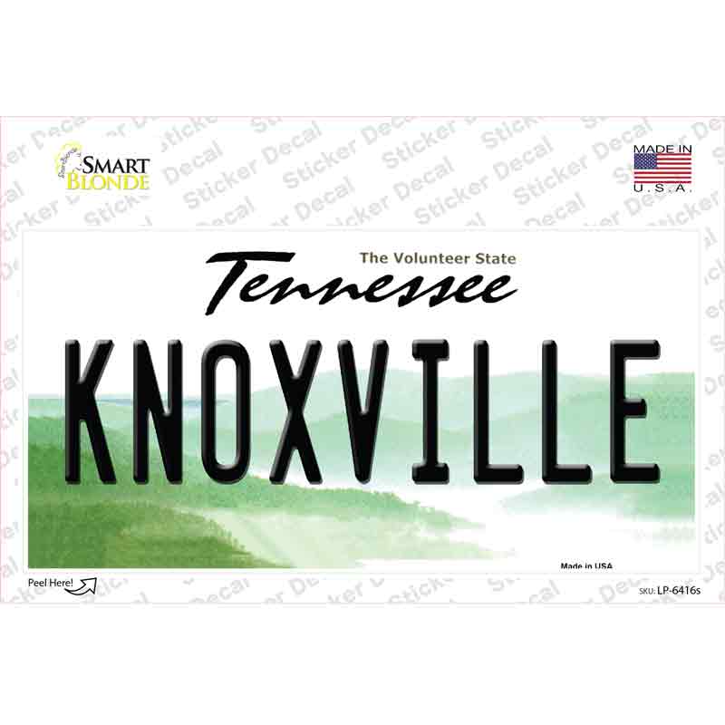 LP-6416s-M Knoxville Tennessee Novelty Sticker Decal - Medium