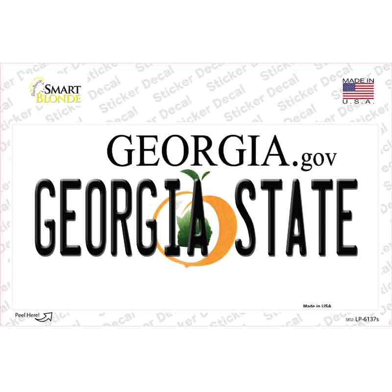 LP-6137s-M Georgia State Novelty Sticker Decal - Medium