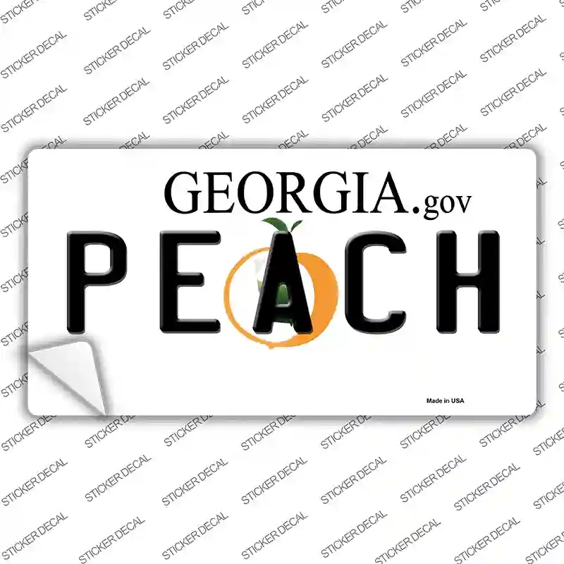 LP-6149s-XL Peach Georgia Novelty Sticker Decal - Extra Large