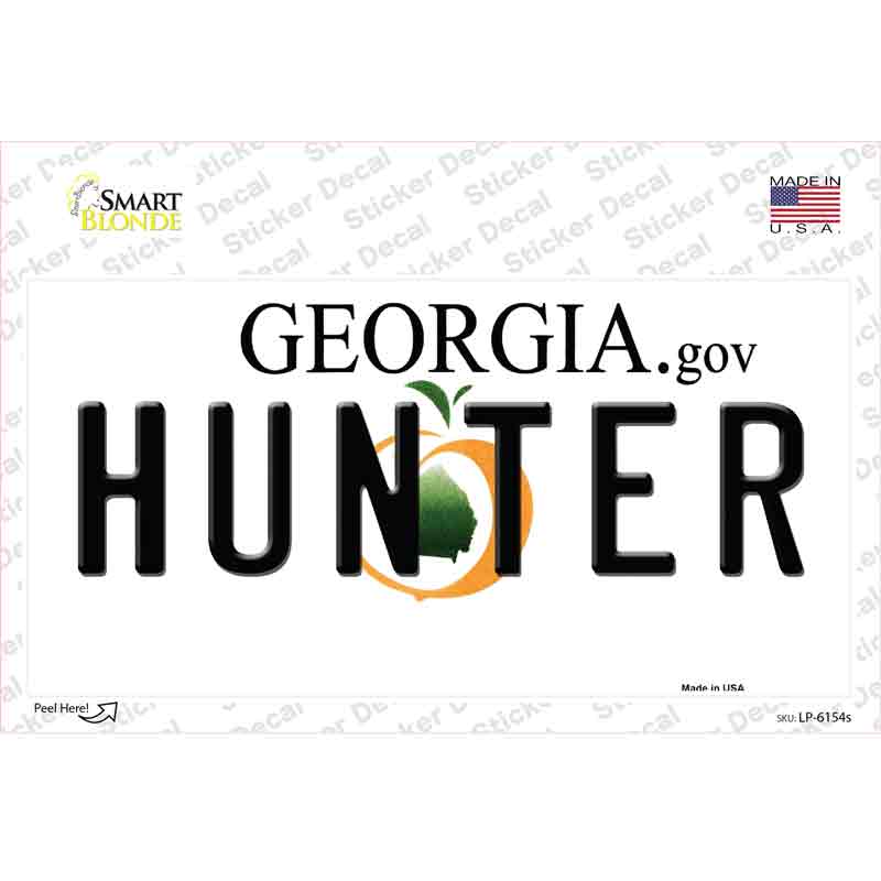 LP-6154s-M Hunter Georgia Novelty Sticker Decal - Medium