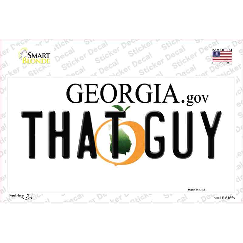 LP-6165s-M That Guy Georgia Novelty Sticker Decal - Medium