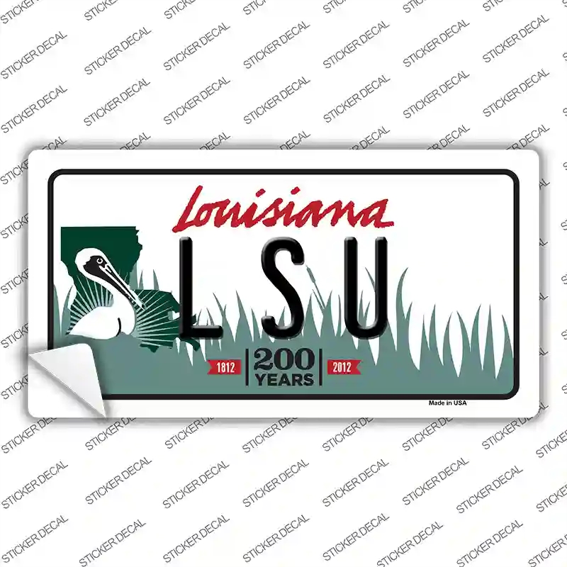 LP-6184s-L LSU Louisiana Novelty Sticker Decal - Large