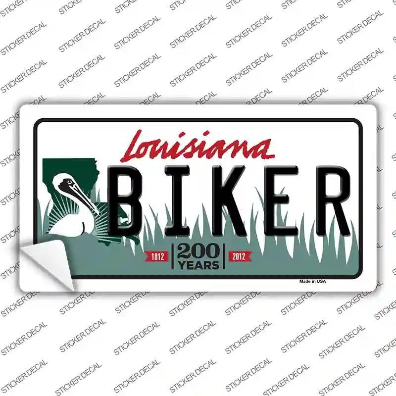 LP-6212s-XL Biker Louisiana Novelty Sticker Decal - Extra Large