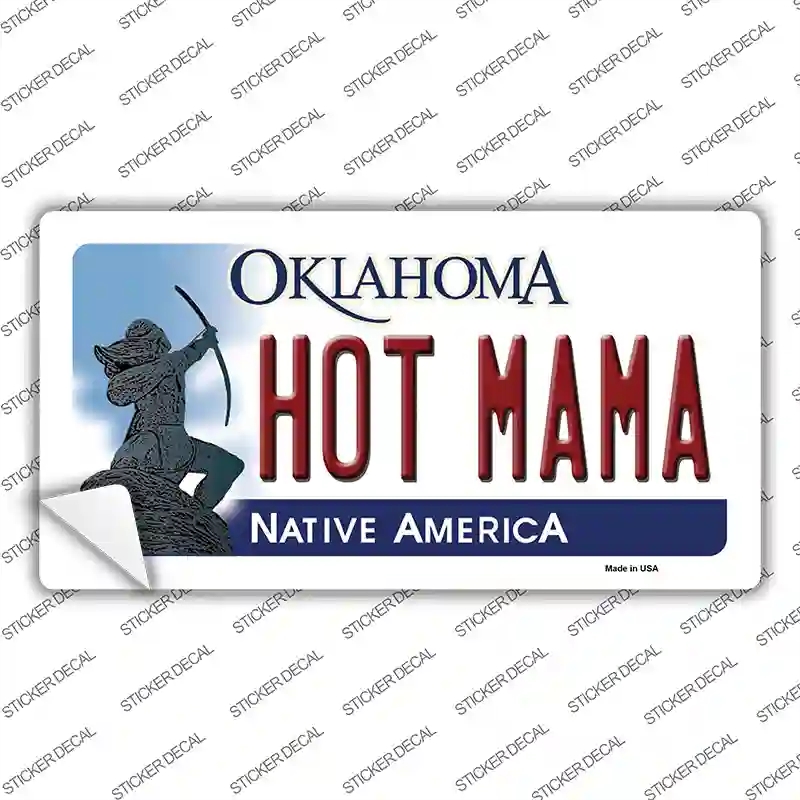 LP-6221s-L Hot Mama Oklahoma Novelty Sticker Decal - Large