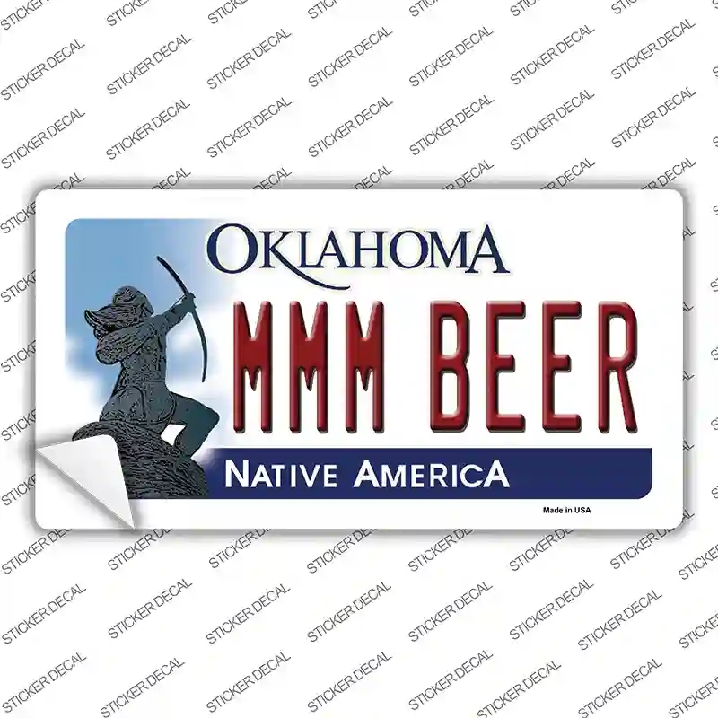 LP-6249s-S MMM Beer Oklahoma Novelty Sticker Decal - Small
