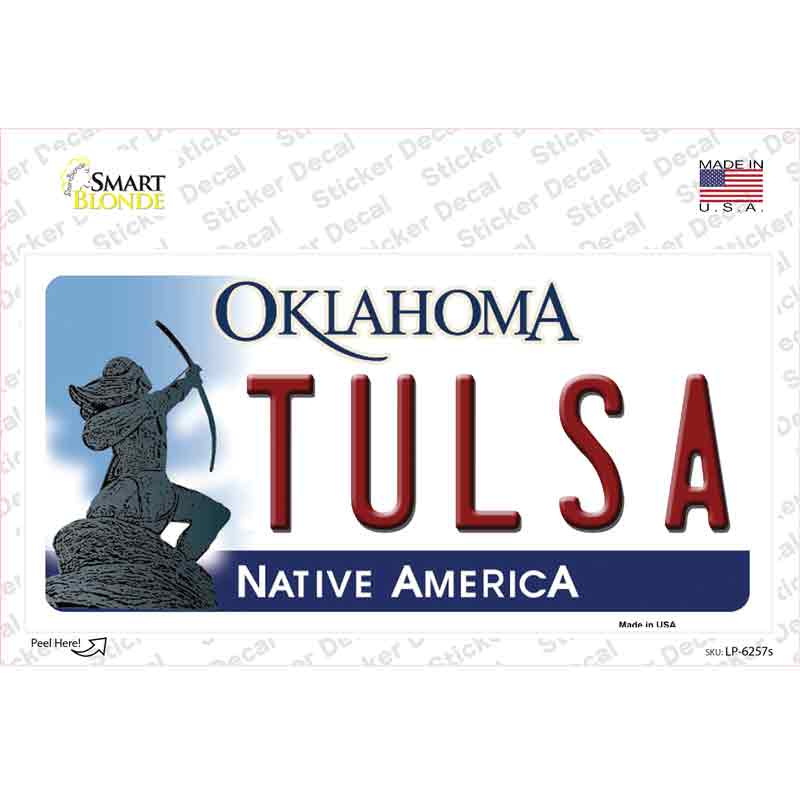 LP-6257s-M Tulsa Oklahoma Novelty Sticker Decal - Medium