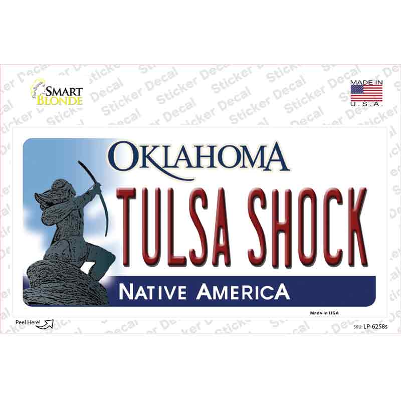 LP-6258s-M Tulsa Shock Oklahoma Novelty Sticker Decal - Medium
