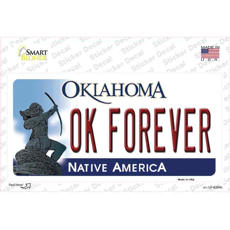 LP-6264s-M Ok Forever Oklahoma Novelty Sticker Decal - Medium