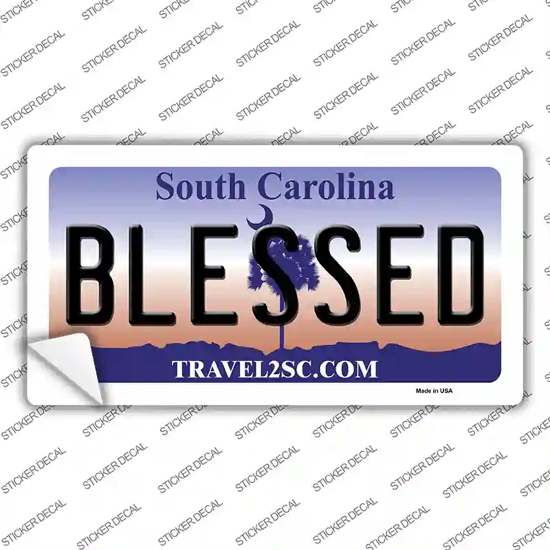 LP-6273s-S Blessed South Carolina Novelty Sticker Decal - Small