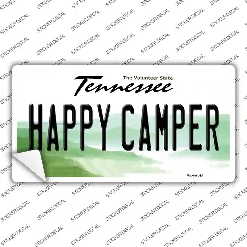 LP-6446s-S Happy Camper Tennessee Novelty Sticker Decal - Small