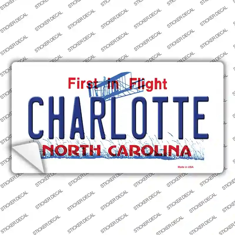 LP-6464s-XL Charlotte North Carolina Novelty Sticker Decal - Extra Large