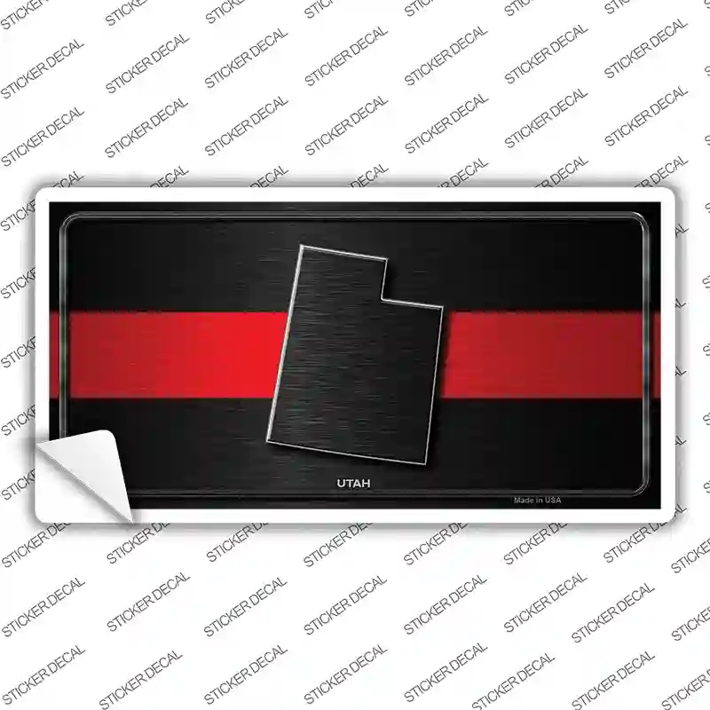 LP-9733s-S Utah Thin Red Line Novelty Sticker Decal - Small