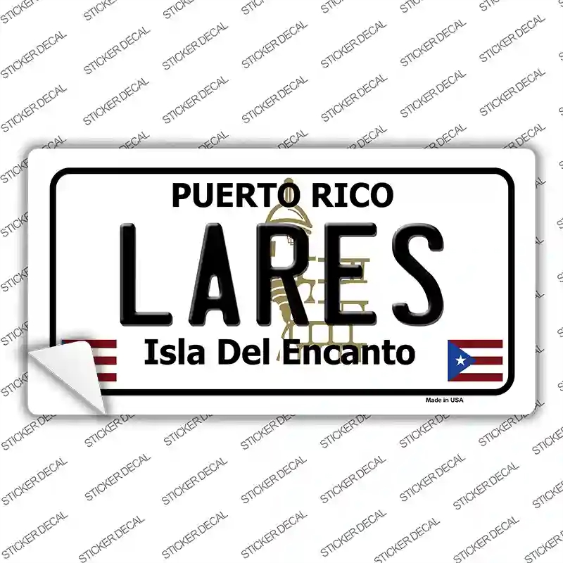 LP-2851s-S Lares Puerto Rico Novelty Sticker Decal - Small