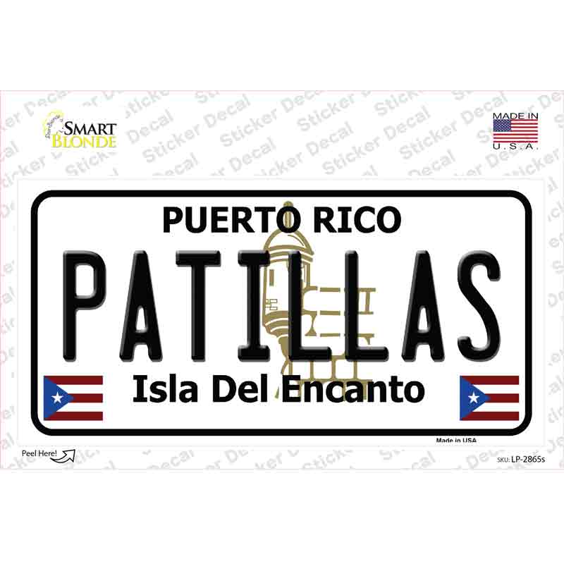 LP-2865s-M Patillas Puerto Rico Novelty Sticker Decal - Medium