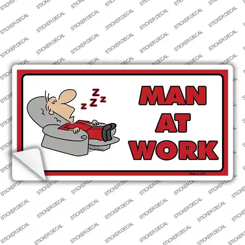 LP-2889s-S Man At Work Novelty Sticker Decal - Small