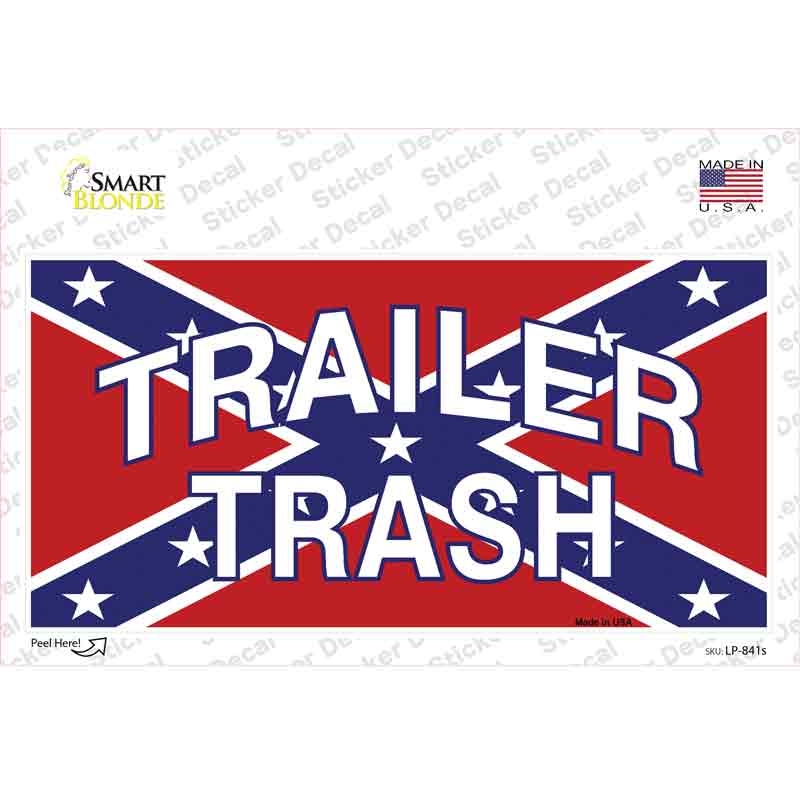 LP-841s-M Trailer Trash Novelty Sticker Decal - Medium