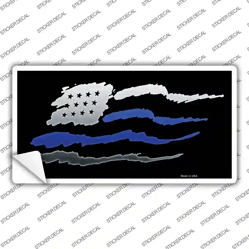 LP-8532s-L American Flag Thin Blue Line Novelty Sticker Decal - Large