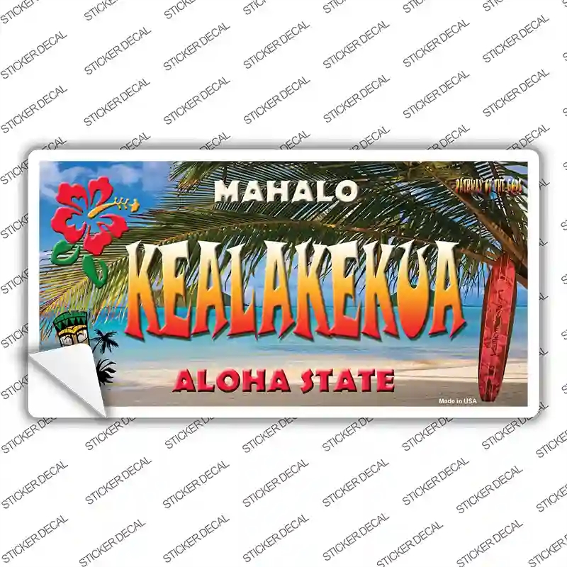 LP-7819s-XL Kealakekua Hawaii State Novelty Sticker Decal - Extra Large