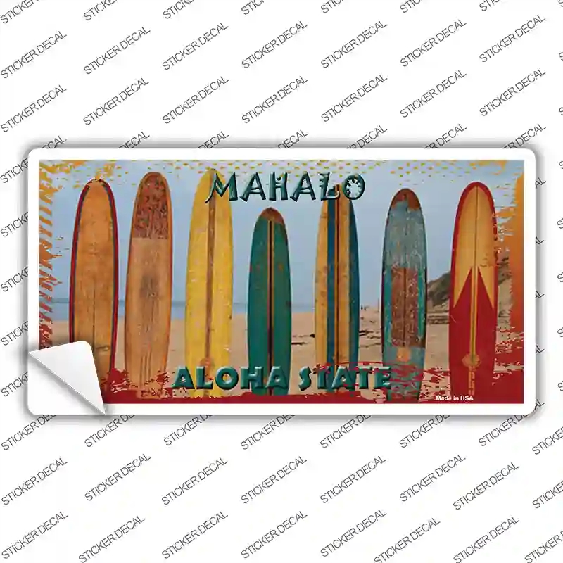 LP-7830s-S Aloha State Hawaii Blank State Novelty Sticker Decal - Small